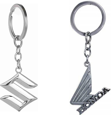 JAINSON MARTIN Combo of suzuki & honda metal logo keychain Key Chain