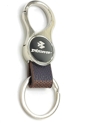 Jdp Novelty Round Shape Leather Metal Keychain for discover Bike Key Chain