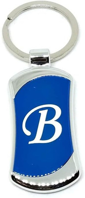 Augen Premium Alphabet Letter B Initials Car/Bike Key Ring Anti-Rust (Pack Of 1) Metal Key Chain