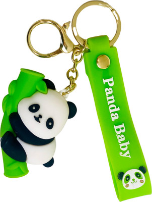 Rejon Adorable Baby Panda Bamboo Keychain Key Chain