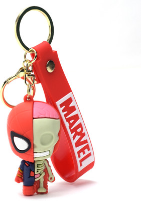 Daiyamondo Bring Cutest Superhero Spider In Totally new Design Half face 3D Keychain Ribon Key Chain