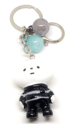 kenma Cute Fancy Cloud Shaped Head Teddy Bear Black Keyring Keychain Key Chain