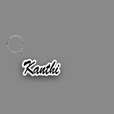 SY Gifts SYG Kanthi Name Keychain White And Black Key Chain