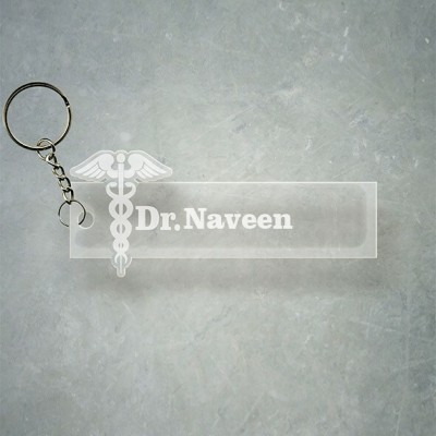 SY Gifts Doctor Logo Desigh With Naveen Name Key Chain