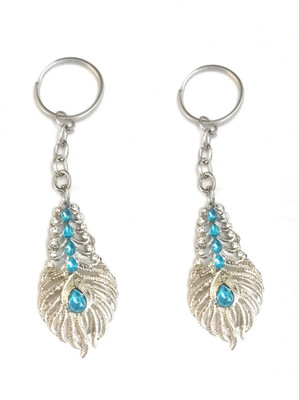 Meeko.com Combo Of Fancy And Stylish Omg Peacock Feathers for Girls Key Chain