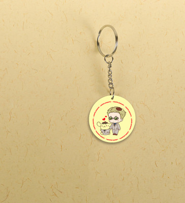 Special Trend Hub The Resolute Fighter Anime Printed Round Keychains Pack of 2 Key Chain