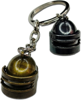 swagtreg BGMI Battle Helmet Keychain – PUBG Inspired Metal Keyring for Gamer & Gift Item Key Chain