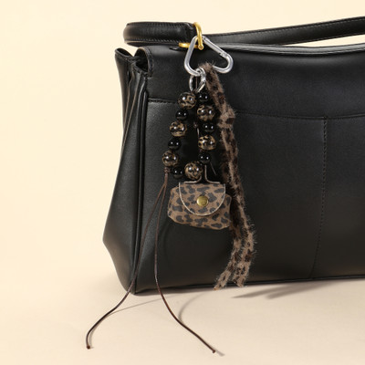 Salty The LeopardLoop Keyring Bag Charm - Brown Key Chain