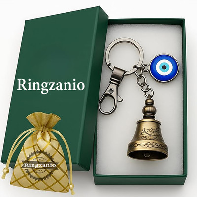 Ringzanio Guardian Bell Keychain for Bike Car Tibetan Bell Keychain GoodLuck Charm Keyring Key Chain