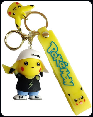 gtrp Pikachu Premium Action Character 3D Rubber Silicone Keychain-A Key Chain