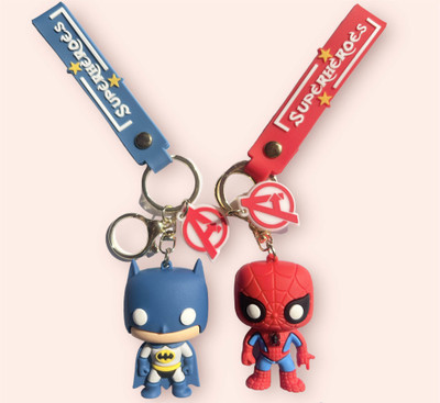 NSV Superhero Batman And Spider Man Key Chain Key Chain