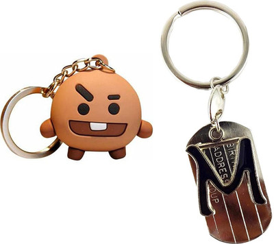 Newview SHOOKY M BLADE ALPHABET BTS Army Characters 3D Rubber Keychain and Keyring Key Chain