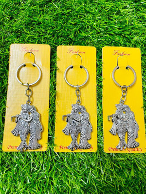 GKM Radhe Krishna combo pack 3 pcs heavy metal keychain Key Chain
