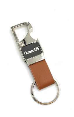 Jdp Novelty Premium Metal Leather Opner Keychain for S-u-z-u-k-i A-c-c-e-s-s 125 Key Chain