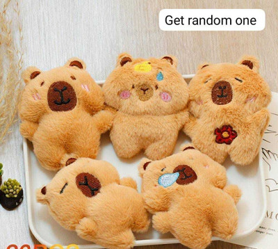 Kawaii Capybara plush keychain(get rendom 0ne) Key Chain