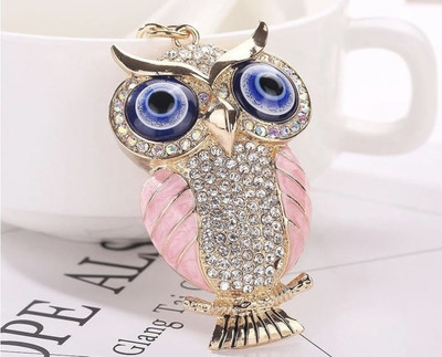 Auto Emporium Hub Pink Crystal Evil Eye Keychain Key Chain