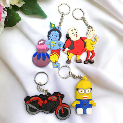 konst Pack of 4 Miniature Keychains - PVC Key Chain