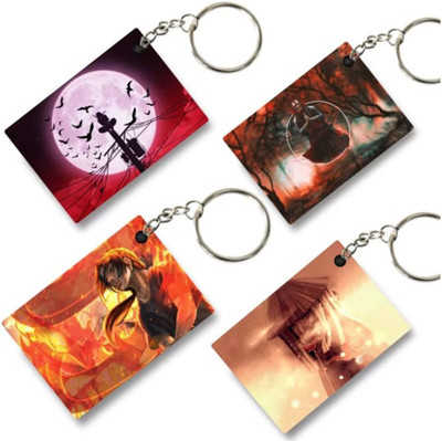 Shivify Anime-Printed keychain pack of 4 Key Chain