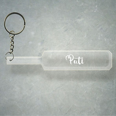 SY Gifts Cricket Bat Logo Design With Puti Name Key Chain