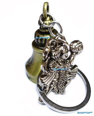Meeko.com Gold Guardian Bell with hanuman ji Key Chain Good Luck RL-01 Key Chain