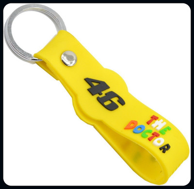 Meeko.com The Doctor 46 Double Sided Yellow Silicone collectible Racing Bike Keychain-A Key Chain
