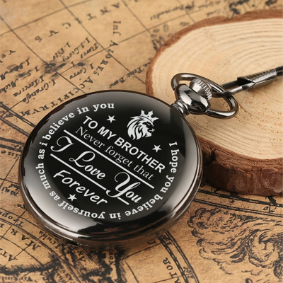GT Gala Time Rakshabandhan Special Gift Antique Bro & Sister Message Pocket Watch Keychain Key Chain