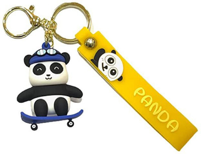 gtrp keychain-Premium Panda Action Character 3D Rubber Silicone Keychain Key Chain
