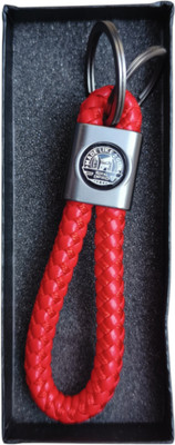JNV Handwoven Leather Thread Keychain Compatible With BULLET Bikes | Key Chain