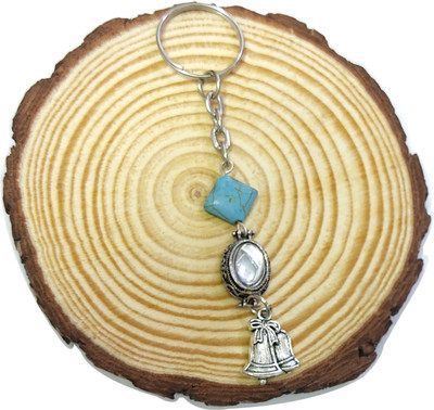 heeva creation Oxidised keychain & purse hanging with turquoise beads. Key Chain