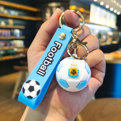 WHITE POPCORN Football 3D Keychain | Strap Charm & Hook | PVC Model Toys Gift Key Chain Key Chain