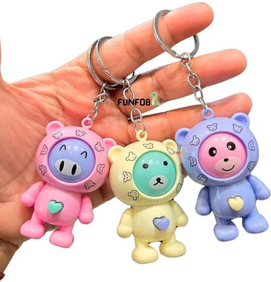 Funfob Panda Face Change Keychain Collectible For Boys & Girls Gifting Key Chain