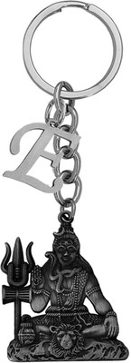 M Men Style Lord Shiv Shankar Mahadev Bholenath Initial Letter Alphabet - E SKey2022446 Key Chain