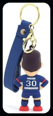 gtrp Keychain-Blue Messi 3D Rubber With Long Ribbon 01-New298 Key Chain