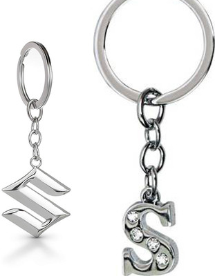 ShopTop Alphabet letter S and Suzukfans Key Chain Key Chain