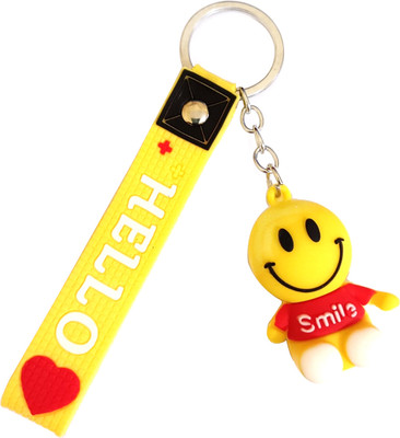 MISMIL yellow emoji smile face key chains Key Chain