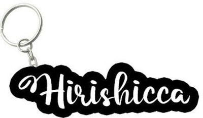 Prihit NEW_Hirishicca Black White Name Keychain Key Chain