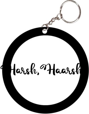 SY Gifts Harsh, Haarsha Name Black Keychain Key Chain