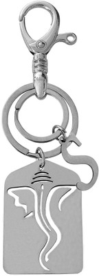 Shiv Jagdamba Personalized Religious Lord Shri Ganesh With Alphabet S Keychain LCKShiv027 Key Chain