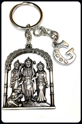 Meeko.com Jai shree Ram family AS_SO_RT_ED keyring with Letter G keyring 021a-A Key Chain