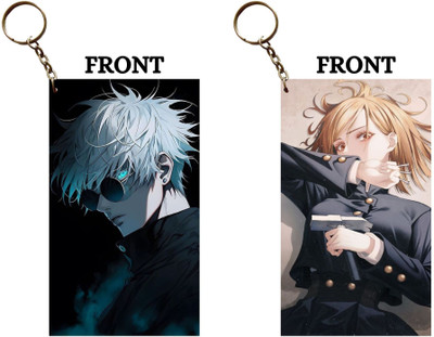 Hariyaali Enterprises LLP Jujutsu Kaisen GOJO AND NOBARA THE PHOTOSHOOT IS LOB Unique Style 2 pcs Combo Key Chain