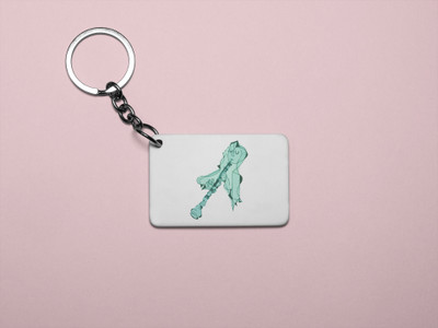 DOGAR ESSENTIALS Girl Playing Shenai Printed Acrylic Keychain (Set of 2) Key Chain
