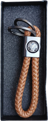 JNV Handwoven Leather Thread Keychain Compatible With BULLET Bikes | Key Chain