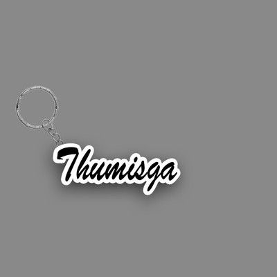 SY Gifts SYG Thumisga Name Keychain White And Black Key Chain
