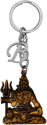 Shiv Jagdamba Lord Shiv Shankar Mahadev Bholenath Initial Letter Alphabet - B Shivkey2022395 Key Chain