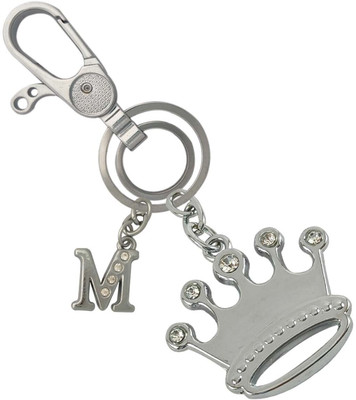 SHOKY LOOKS Unique& Different Princess Crown With M Letter Locking Lock Key Chain