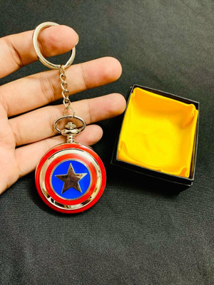 BBG NEW_Avengers Captain America Shield pocket watch keychain for cars/bikes Key Chain