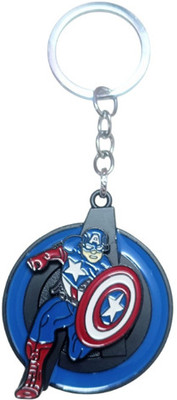 PEARLISH Captain America 360 Degree Rotating keychain Key Chain