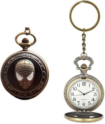 GKM Spider Man Avengers high quality pocket clock keychain Key Chain