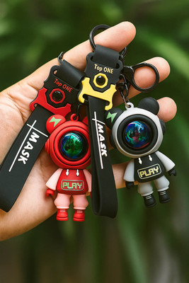Abhistoree Cute Cartoon Astronaut Keychain – Soft Silicone Bag Charm for Kids & Adults Key Chain