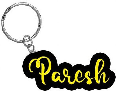 SY Gifts Paresh Name Black Yellow Name Keychain Key Chain